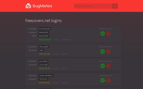freecovers.net passwords - BugMeNot