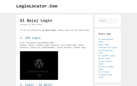 Gl Bajaj Login - LoginLocator.Com