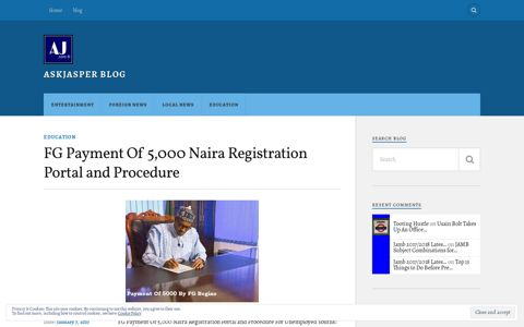 FG Payment Of 5,000 Naira Registration Portal and Procedure ...
