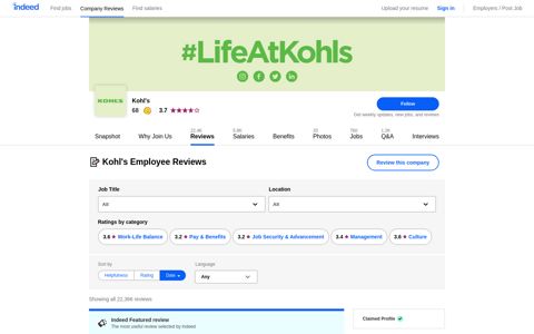 Kohl's Employee Reviews - Indeed