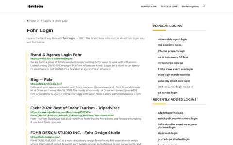 Fohr Login ❤️ One Click Access - iLoveLogin
