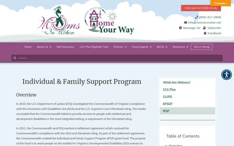IFSP - Moms In Motion/At Home Your Way