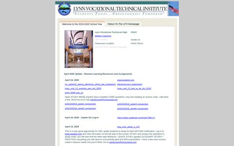 A LVTI Classroom Webpage - Lynn Public Schools