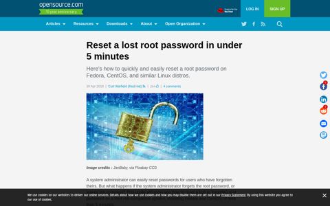 Reset a lost root password in under 5 minutes | Opensource.com