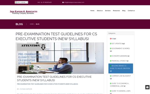 PRE-EXAMINATION TEST GUIDELINES FOR CS ...
