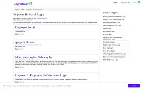 Empower Hr Payroll Login Employee Portal - https://epw-ep ...