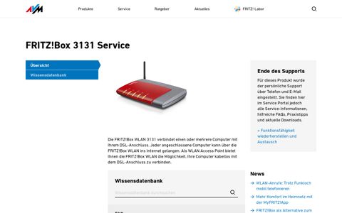 FRITZ!Box 3131 Service | AVM Deutschland