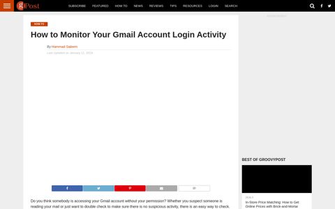 How to Check Gmail Account Login Activity And Prevent ...