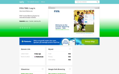 prod.fifatms.com - FIFA TMS | Log in - Prod FIFA TMS - Sur.ly