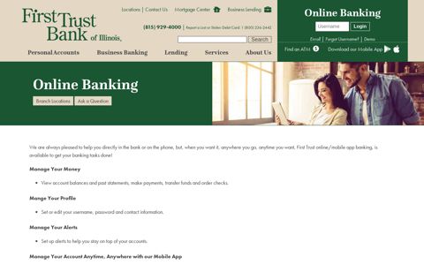 Online Banking - First Trust Bank of Illinois