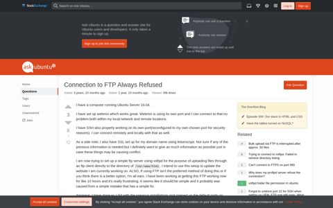 networking - Connection to FTP Always Refused - Ask Ubuntu