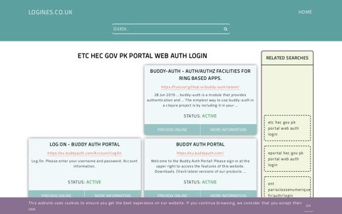 etc hec gov pk portal web auth login - General Information ...