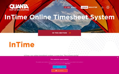 InTime Online Timesheet System | Quanta part of QCS Staffing ...