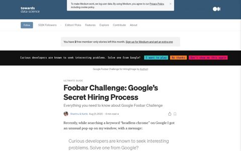 Foobar Challenge: Google's Secret Hiring Process - Towards ...