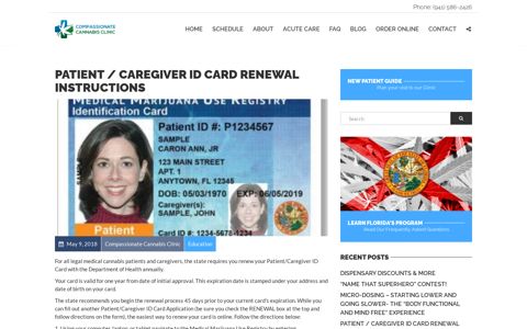 Patient / Caregiver ID Card Renewal Instructions ...