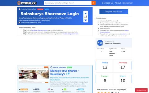 Sainsburys Sharesave Login - Portal-DB.live