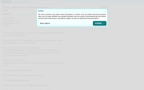 Horde imp Webmail user Login Fails with Error [login failed]