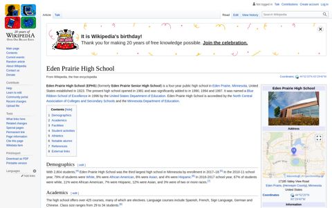 Eden Prairie High School - Wikipedia