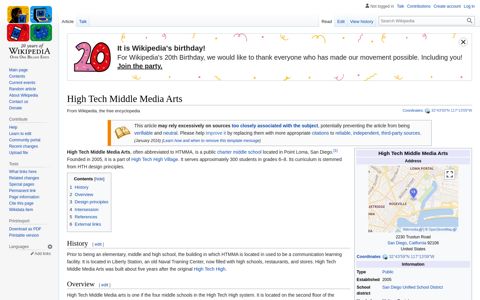 High Tech Middle Media Arts - Wikipedia