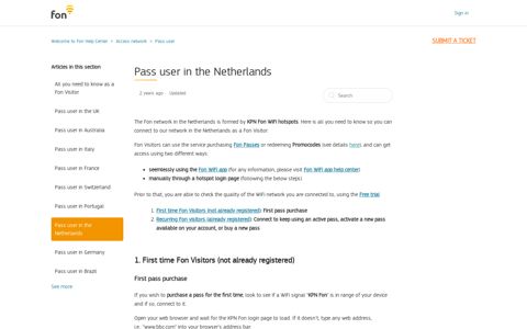 Pass user in the Netherlands – Welcome to Fon Help Center