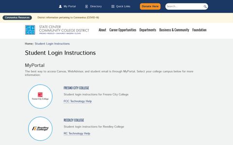 Student Login Instructions - State Center Community District