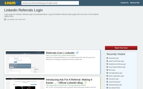 Linkedin Referrals Login | Accedi Linkedin Referrals - Loginii.com