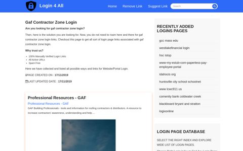gaf contractor zone login - Official Login Page [100% Verified]
