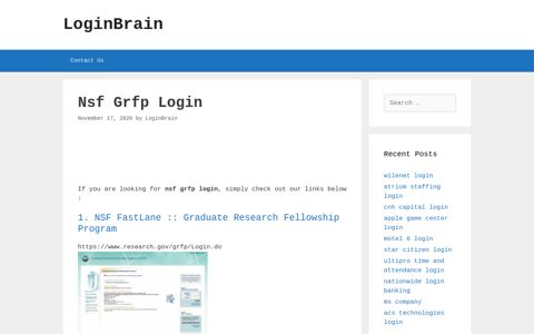 nsf grfp login - LoginBrain