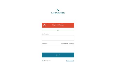 Cathay Pacific - Login