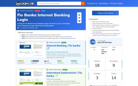 Fio Banka Internet Banking Login - Logins-DB
