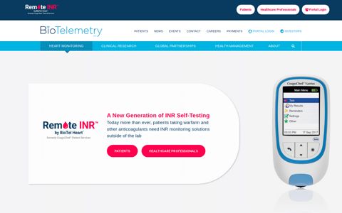 Remote INR – BioTelemetry, Inc.