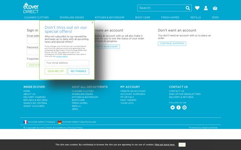 Sign in or create a new account - Ecover Direct