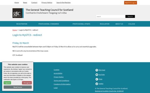 Login to MyGTCS - redirect | General Teaching Council for ...