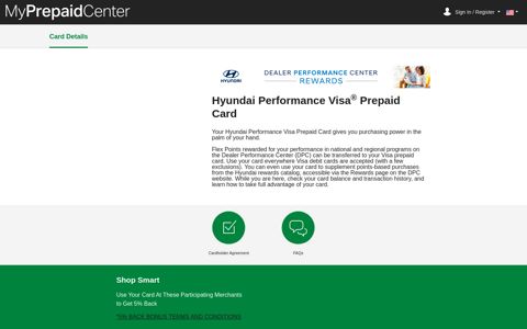 Hyundai Performance Visa ® Prepaid Card - My Prepaid Center