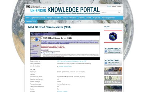 NGA GEOnet Names server (NGA) | UN-SPIDER Knowledge ...