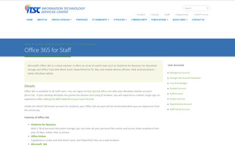 Office 365 for Staff | ITSC