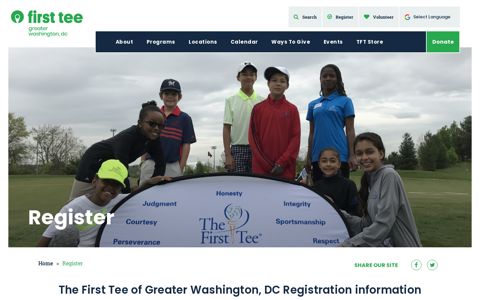 Register - First Tee - Greater Washington, DC