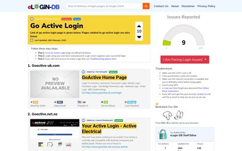 Go Active Login - A database full of login pages from all over ...