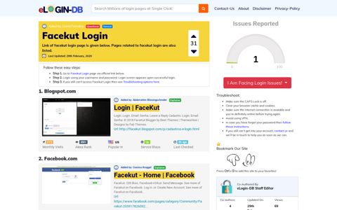 Facekut Login - A database full of login pages from all over the ...