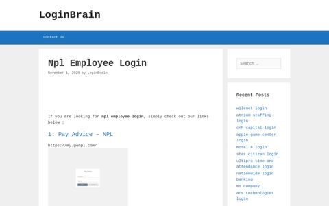 npl employee login - LoginBrain