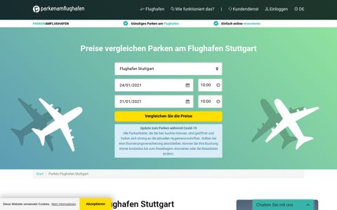 Parken Flughafen Stuttgart | ParkenAmFlughafen ab 4,79 €