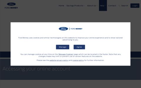 Accessing your online account | Ford Money
