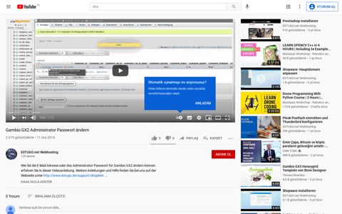 Gambio GX2 Administrator Passwort ändern - YouTube
