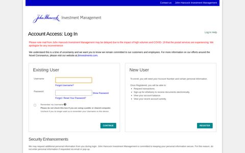 John Hancock Investment Management - Account Access: Log ...