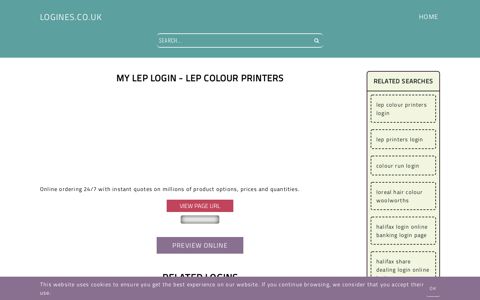 My LEP Login - LEP Colour Printers - General Information about Login