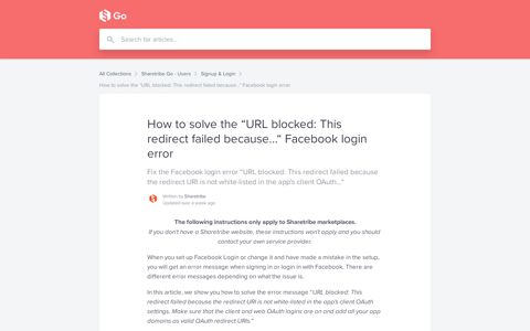 How to solve the “URL blocked: This redirect failed because ...