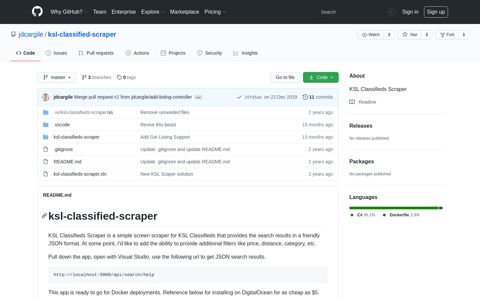 KSL Classifieds Scraper - GitHub