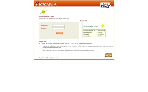 Indraprastha Gas Limited Provide your BP Number ... - BillDesk