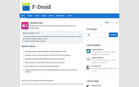 SimpleLogin | F-Droid - Free and Open Source Android App ...