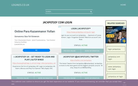 jackpotjoy com login - General Information about Login